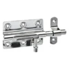Bolzen-Schlossriegel 80 mm Edelstahl mit zylindrischem Griff