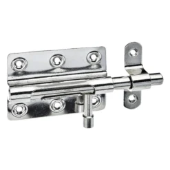 Bolzen-Schlossriegel 80 mm Edelstahl mit zylindrischem Griff