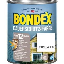 BONDEX Dauerschutz-Farbe Schneeweiß 750 ml