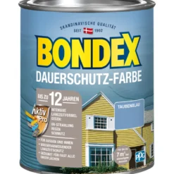 BONDEX Dauerschutz-Farbe Taubenblau 750 ml
