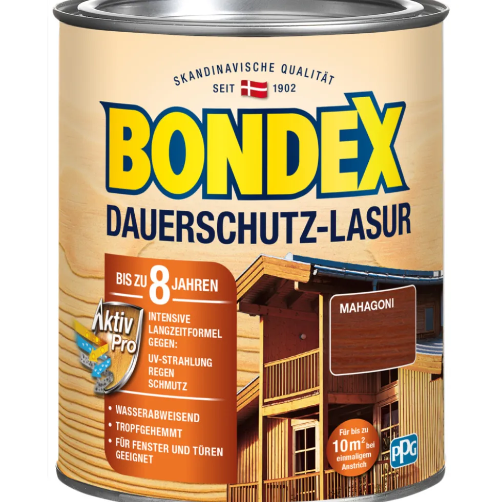 BONDEX Dauerschutz Lasur Mahagoni 750 ml