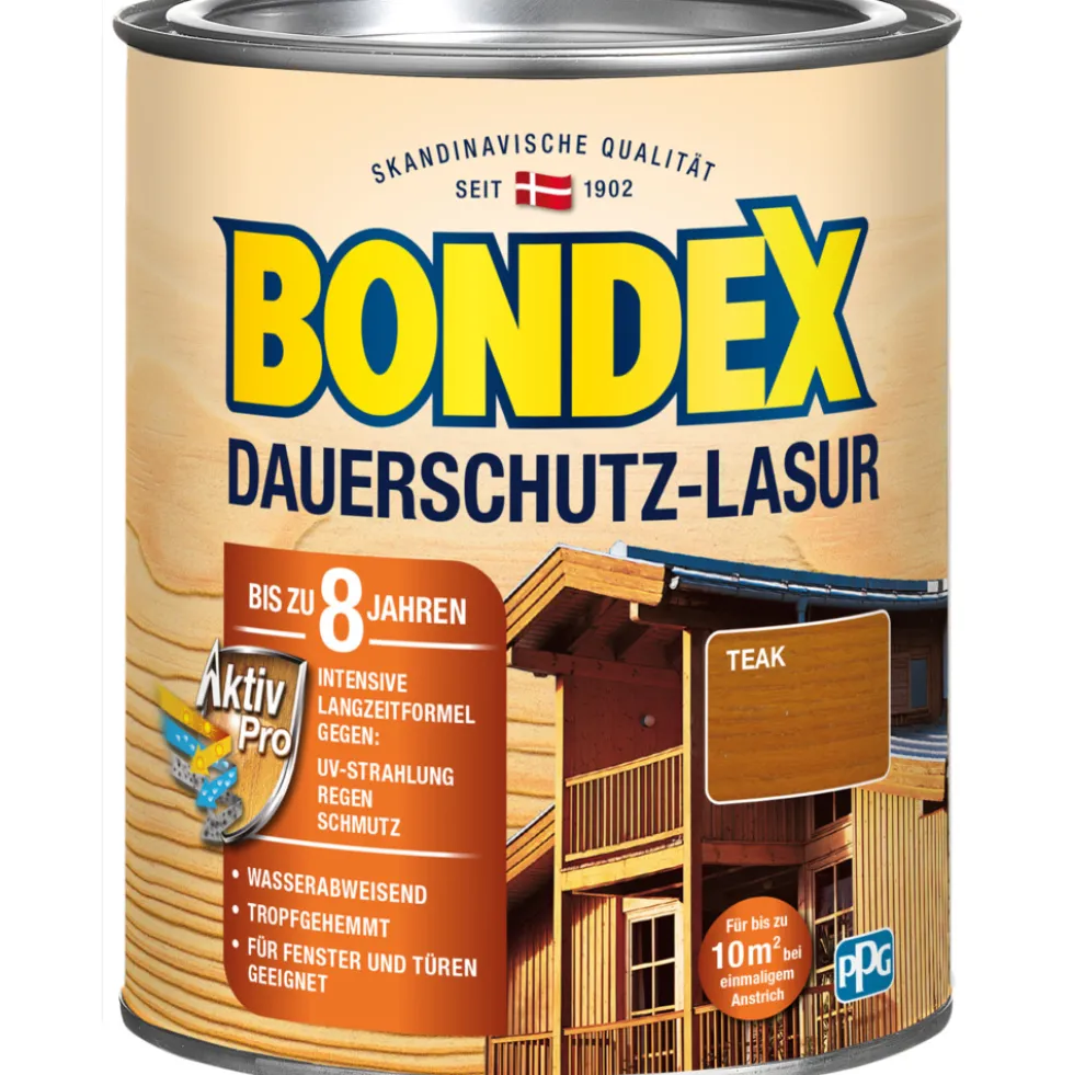 BONDEX Dauerschutz Lasur Teak 750 ml