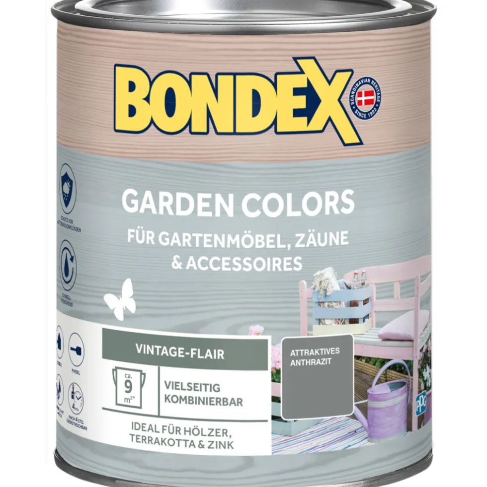 BONDEX Garden Colors Attraktives Anthrazit 750 ml