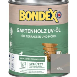 BONDEX Gartenholz UV-Öl grau 750 ml