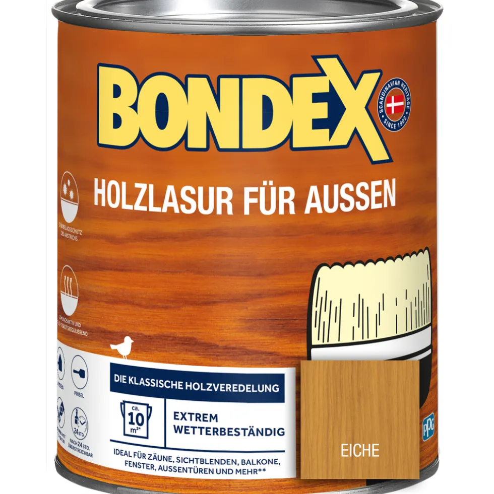 BONDEX Holzlasur für Aussen Eiche 750 ml
