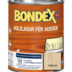 BONDEX Holzlasur für Aussen farblos 750 ml