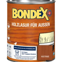 BONDEX Holzlasur für Aussen Kastanie 750 ml