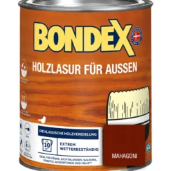 BONDEX Holzlasur für Aussen Mahagoni 750 ml