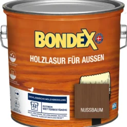 BONDEX Holzlasur für Aussen Nussbaum 2,5 Liter