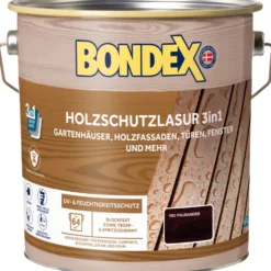 BONDEX Holzschutzlasur 3in1 Rio-Palisander 4 Liter