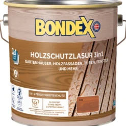BONDEX Holzschutzlasur 3in1 Teak 4 Liter