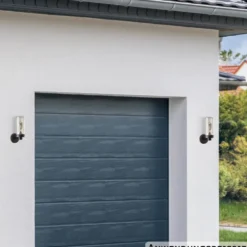 Brilliant Außenwandleuchte E27 40 Watt sand-schwarz
