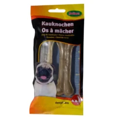 Bubimex Kauknochen 11 cm 2 Stück aus Rinderhaut