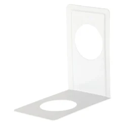 Buchstütze 120 x 130 x 80 mm aus Stahl in Weiß, pulverbeschichtet