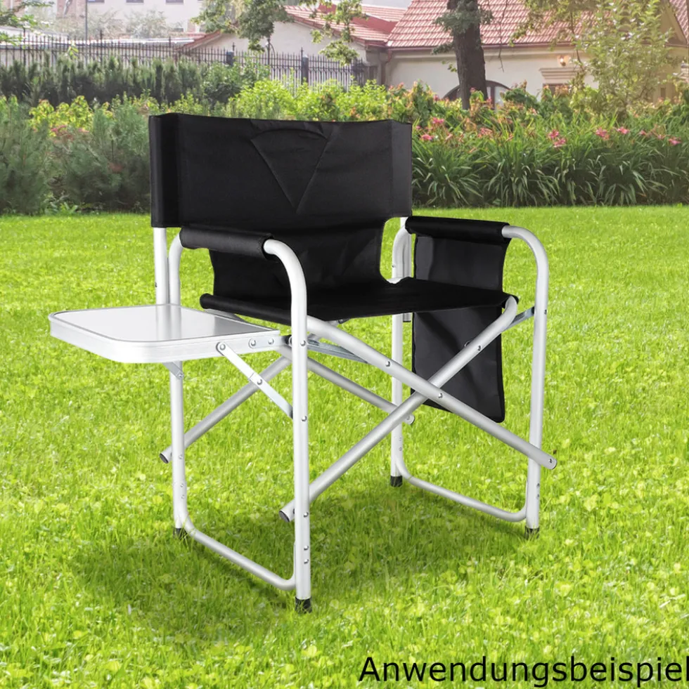 Camping-Faltstuhl mit Klapptisch und Tasche