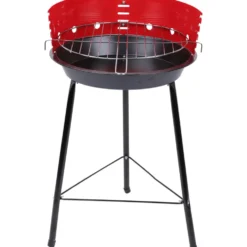Campinggrill BBQ rund Schwarz-Rot