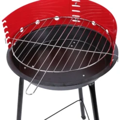 Campinggrill BBQ rund Schwarz-Rot