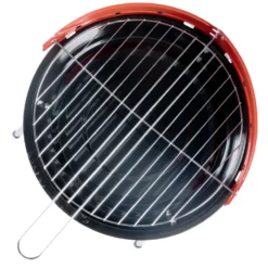Campinggrill BBQ rund schwarz-rot - B-Ware