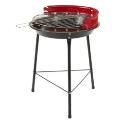 Campinggrill BBQ rund schwarz-rot - B-Ware