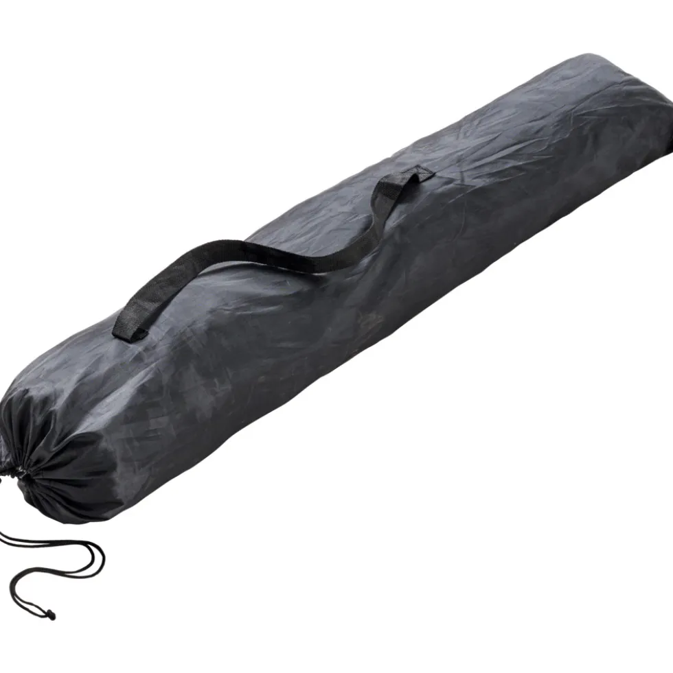 Campingstuhl klappbar schwarz mit Metallgestell und Tragetasche