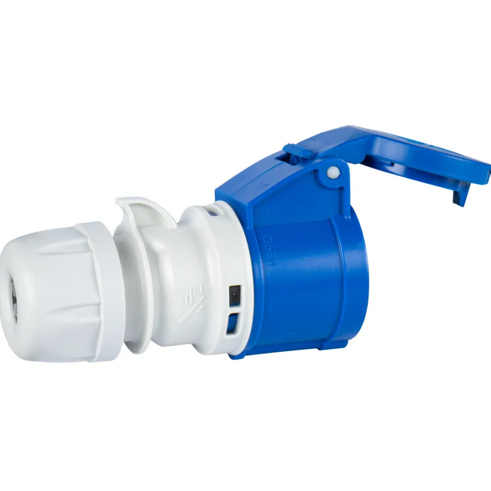 CEE Kupplung 3-polig 16A 230V IP44 blau