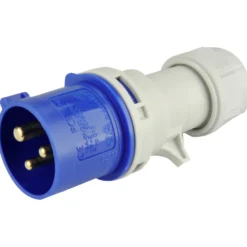 CEE Stecker 3-polig 16A 230V IP44 blau