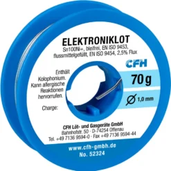 CFH Bleifreies Elektroniklot EL 324, flussmittelgefüllt Ø 1 mm, 70g