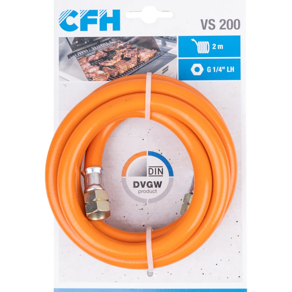 CFH Gasschlauch ND 2m 1/4" lks VS200 Camping