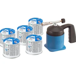 CFH Lötlampe Lötmeister LM1000 inkl. 5x Gaskartuschen