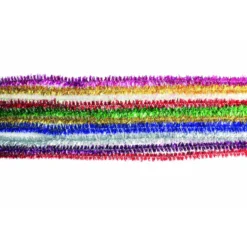 Chenilledraht Pfeifenreiniger 10 Stück Glitter bunt gemischt