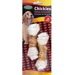 Chickies Kauknoten 2 Stück aus Rinderhaut mit Hühnchenfilet