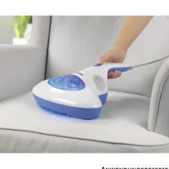 CLEANmaxx Milben-Handstaubsauger mit UV-C Licht, blau weiß