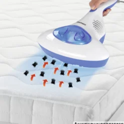 CLEANmaxx Milben-Handstaubsauger mit UV-C Licht, blau weiß