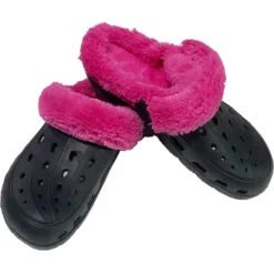Clogs Größe 36 bis 45 aus Kunststoff in verschiedenen Farben mit Fell
