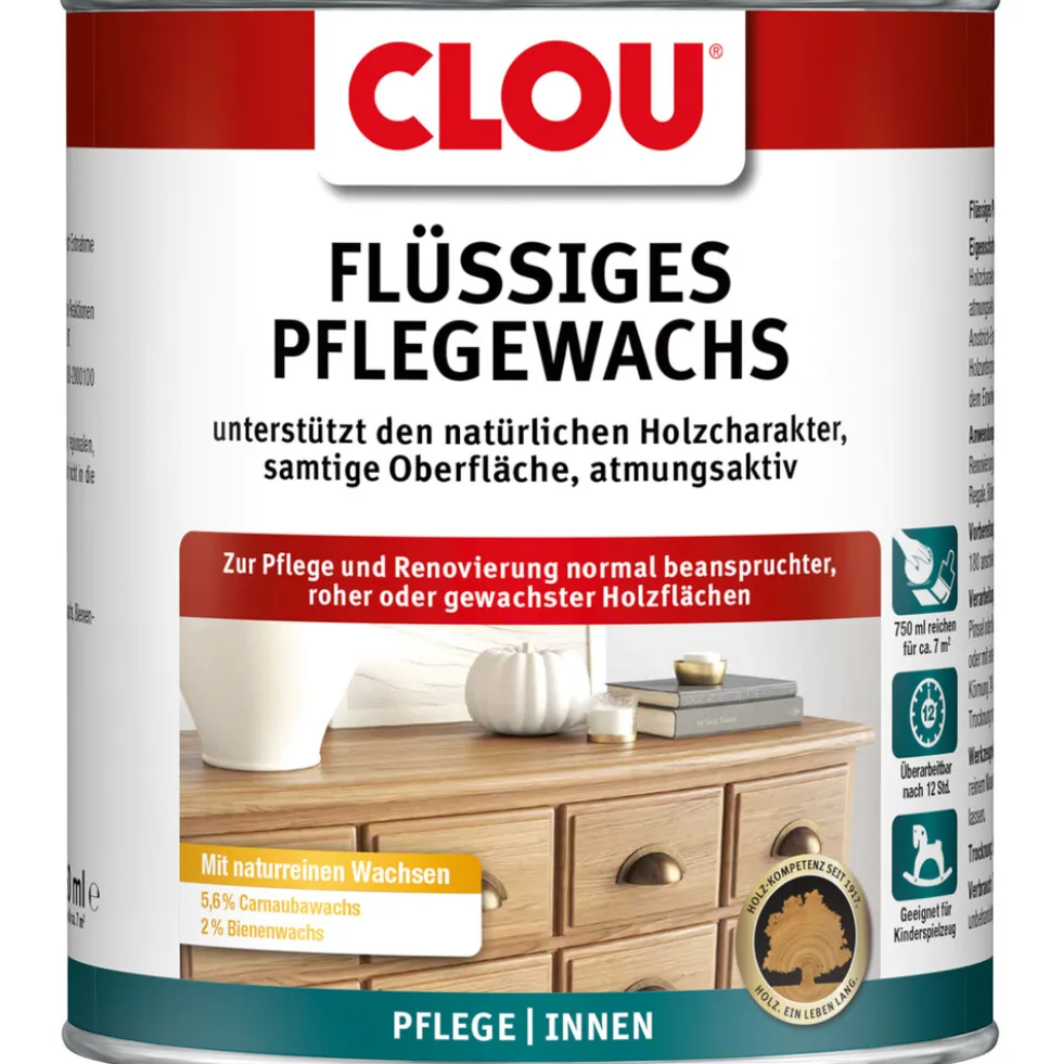 Clou® Flüssiges Pflegewachs farblos 750 ml