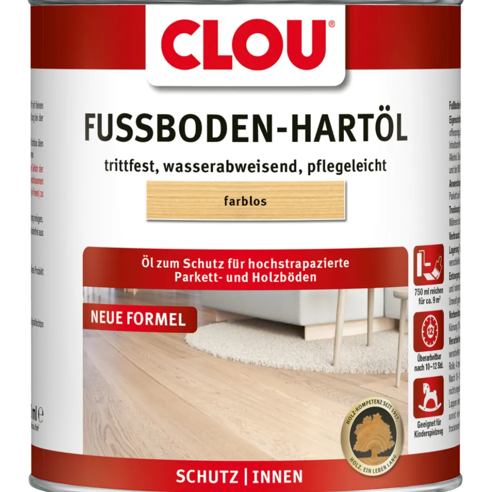 Clou® Fußboden-Hartöl farblos 750 ml