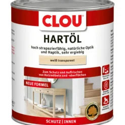 Clou® Hartöl Nr. 3 weiß transparent