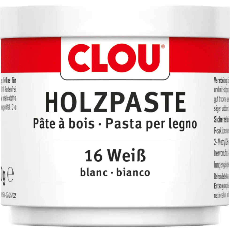 Clou® Holzpaste-Dose Holzreparaturmasse Nr.16 weiß