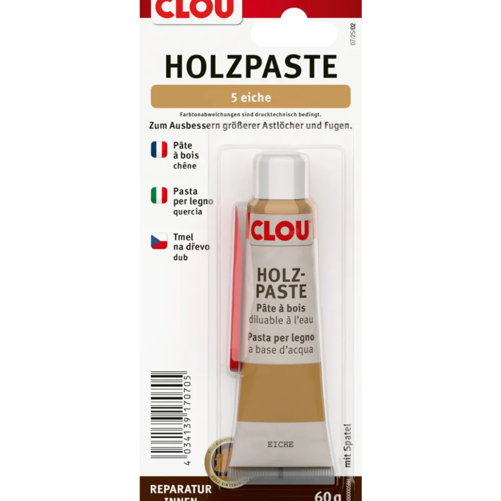 Clou® Holzpaste eiche 60 g