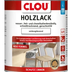 Clou® L11 AQUA-Holzlack 750 ml seidenglänzend