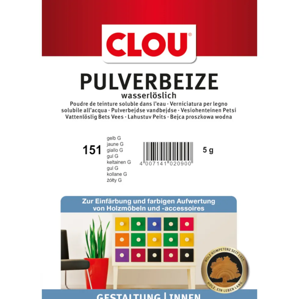 Clou® Pulverbeize gelb 5g