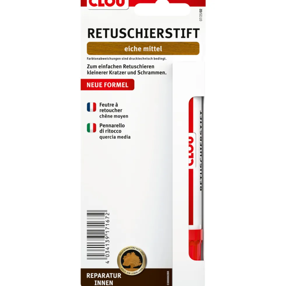 Clou® Retuschierstift eiche mittel