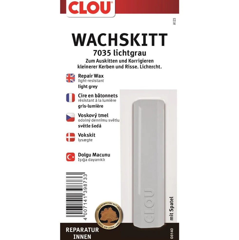 Clou Wachskitt Nr. 7035 Lichtgrau, 1 Stück