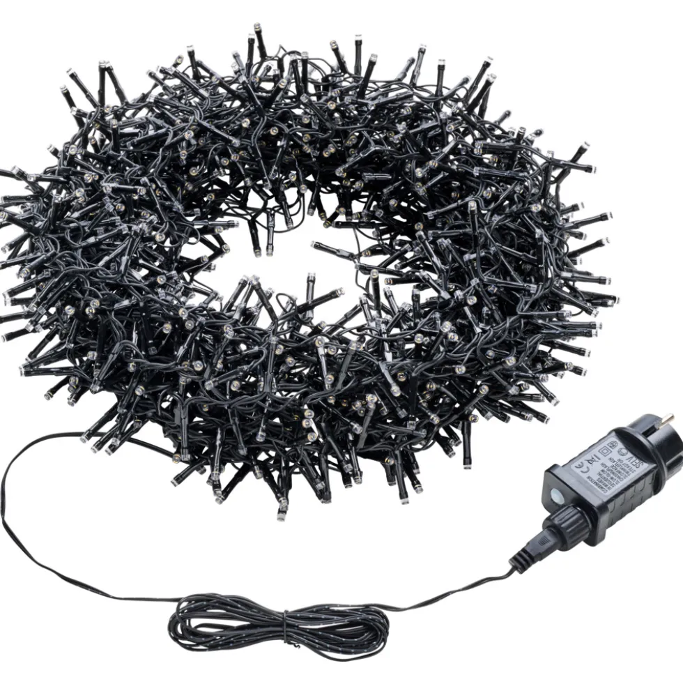 Cluster-Lichterkette mit 1200 LEDs warmweiß