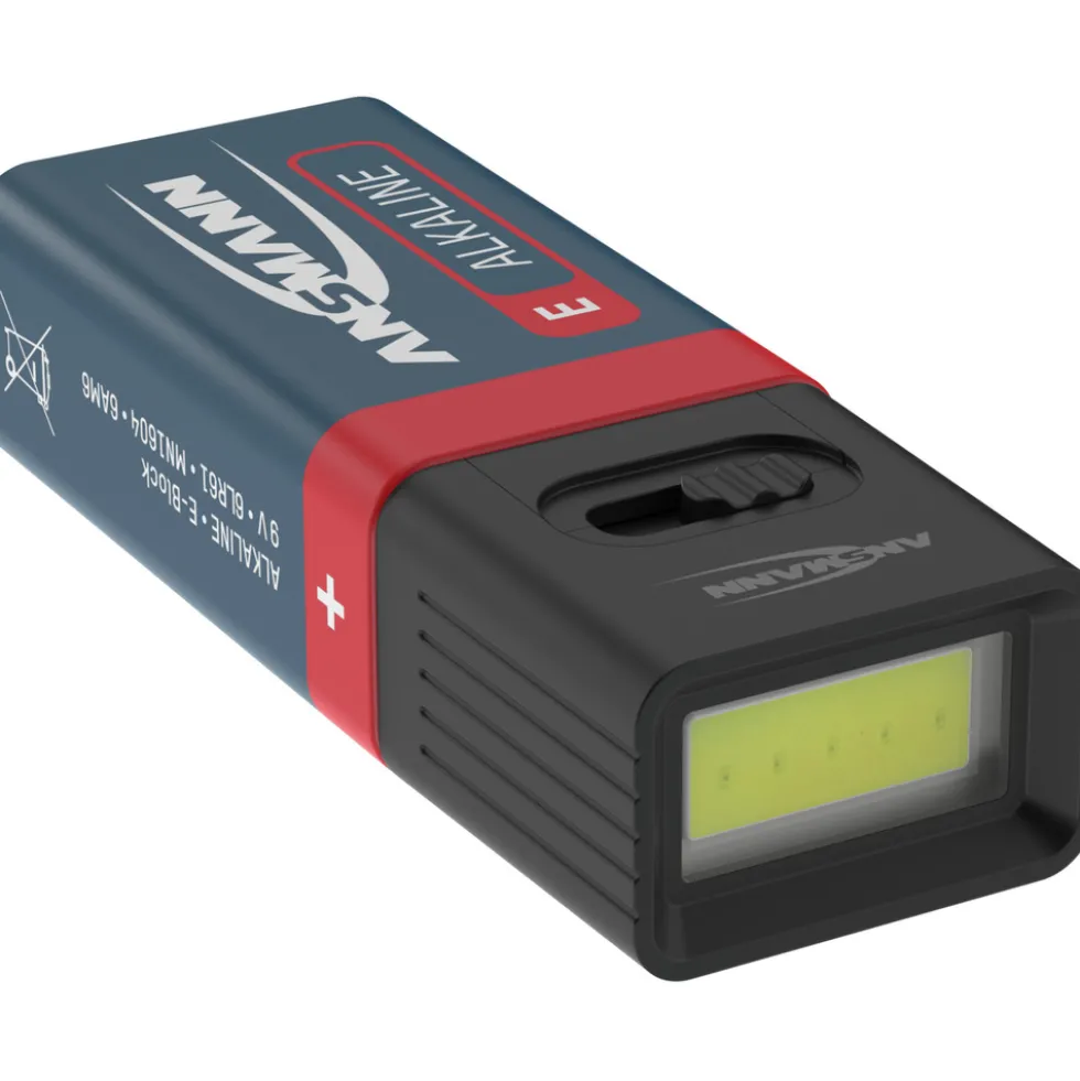 COB-LED-Leuchte mit 9V Batterie