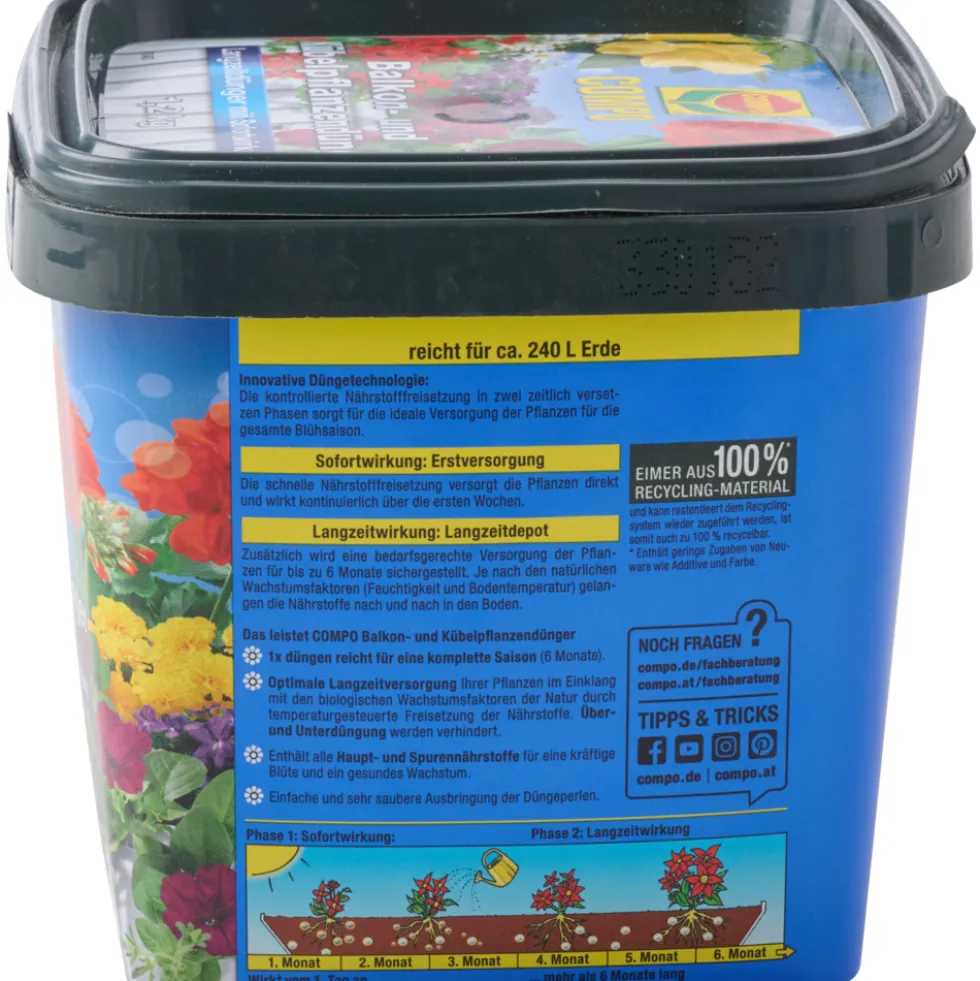 COMPO Balkon- und Kübelpflanzendünger 1,2 kg