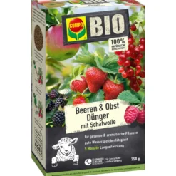 COMPO BIO Beeren und Obst Dünger mit Schafwolle 750 g