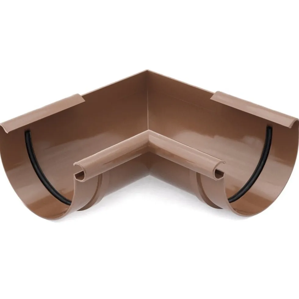 Dachrinnen-Innenecke PVC NW 100 braun