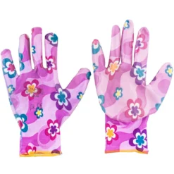Damen Gartenhandschuhe Größe 9 mit Blumenmotiv