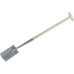 Damenspaten 110 cm aus Edelstahl mit T-Griff und Holzstiel